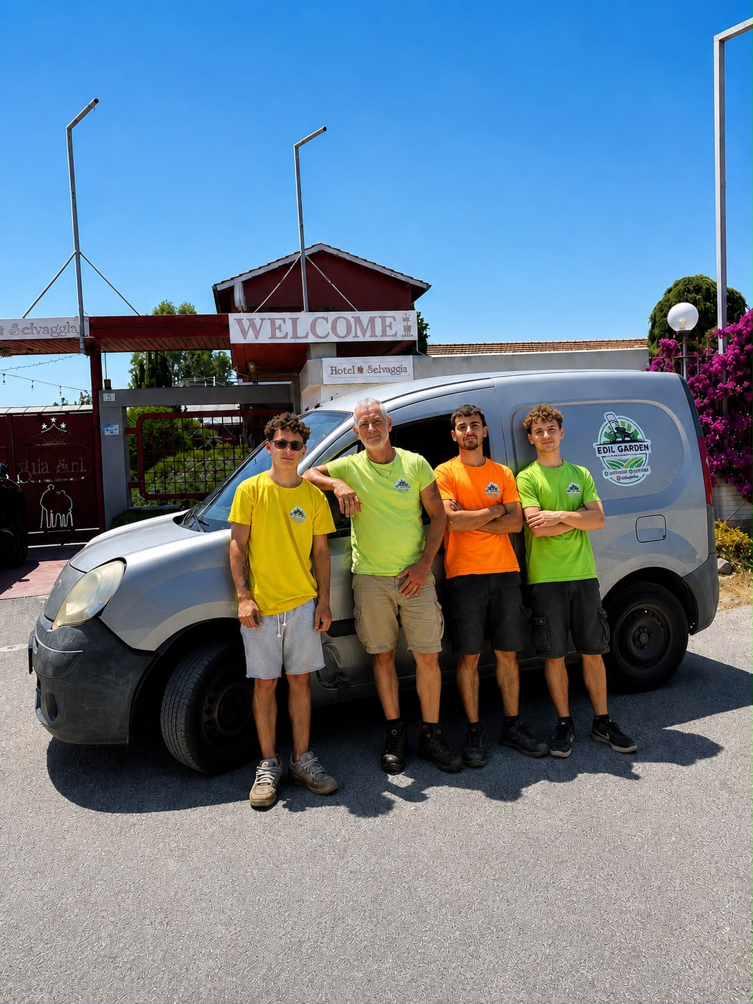 La squadra Edilgarden al lavoro